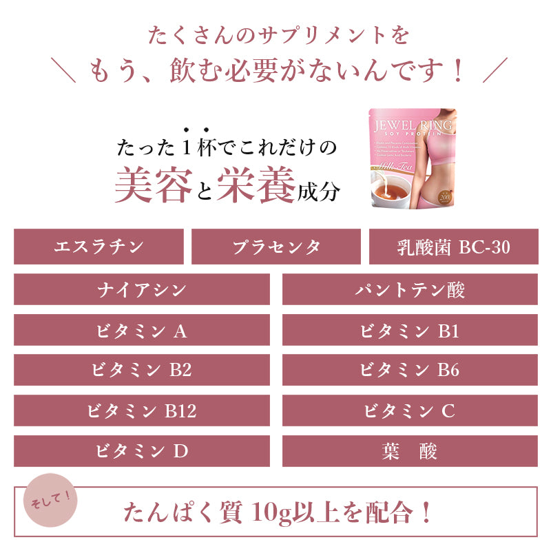 バストアップソイプロテイン 2袋セット Jewelring(ジュエルリング)